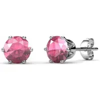 MYC Paris Födelsesten oktoberörhängen - silver och rosa