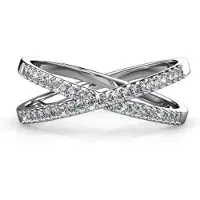 MYC Paris X Ring - Silver och kristall
