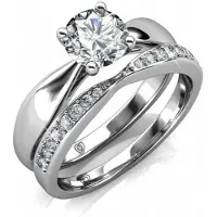MYC Paris Prestige Ring - Silver och kristall