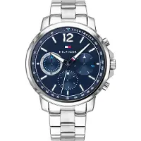 Tommy Hilfiger -Multi Dial Quartz urverksklocka för män i rostfritt stål 1791534