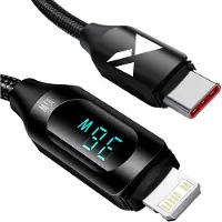 Wozinsky WUCLC1 Lightning - USB-C-kabel 36W 480Mb/s 1 m - svart