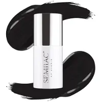 Semilac UV Colours UV Gel Polish Gellack 7 ml 300 Perfect Black (Super Cover collection)