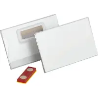 Durable - Namnskylt - för 54 x 90 mm - magnet - transparent (paket om 25)