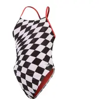 Speedo Allover Digital Tie-back Baddräkt