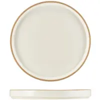 Genware Kava Vit Stengods Presentationsfat 25 Cm
