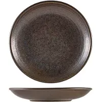Genware Cinder Svart Djup Coupe Tallrik 25cm - Terra