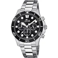 Lotus Herr 18756/3 Svart Silver Klocka