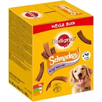 Pedigree Mega Box Schmackos med smak av nötkött, lamm och fågel 790 g
