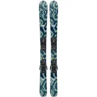 K2 - Skidpaket (skidor + bindning) - Indy + FDT 4.5 2025 för Unisex - Barnstorlek 76 cm - Marinblå