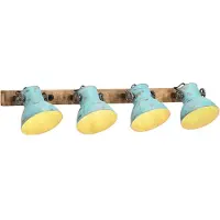 vidaXL Vägglampa 25 W nött blå 90x25 cm E27