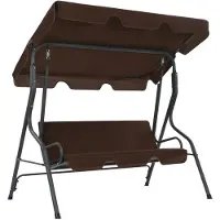 vidaXL Hammock kaffebrun 170x110x153 cm