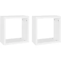 Super Merchant Vidaxl Väggmoduler Kuber, 2 st, Vita, 30X15X30 Cm