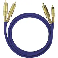 OEHLBACH 2028 RCA Audio Anslutningskabel [2x RCA-hane - 2x RCA-hane] 0.50 m Svart guldpläterad kontakt