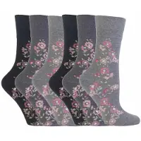 Gentle Grip - 6 par icke elastiska -strumpor för damer - GG45