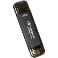 Transcend ESD310C - SSD - 256 GB - extern (portabel) - USB 3.2 Gen 2x1 (USB-C kontakt) - svart