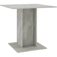 vidaXL Matbord betonggrå 80 x 80 x 75 cm spånskiva