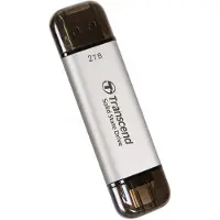 Transcend ESD310S 2 TB Extern SSD-disk USB 3.2 Gen 2, USB-C Silver TS2TESD310S
