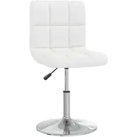 vidaXL Matstol Vit Konstläder 3087438