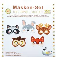 Adlibris Ansiktsmasker och skattjakt Skogens djur 5-pack Fridolin