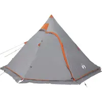 vidaXL Tipi-tält 5 personer grå vattentätt