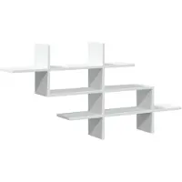 vidaXL Väggmonterad Hylla, Vit, 124,5X18X60,5 Cm, Träbaserat Material