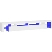 vidaXL Tv-bänk med LED-belysning Vit 260x36,5x40 cm