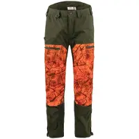 Fjällräven Men's Drev Hybrid Trousers Deep Forest-Orange Multi Camo