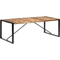 vidaXL Matbord 220x100x75 cm massivt trä