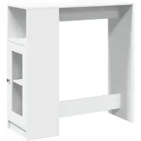 vidaXL Barbord med ställ vit 101x40x103,5 cm konstruerat trä