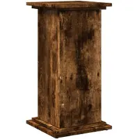 vidaXL Piedestal med förvaring rökfärgad ek 31x30x60cm konstruerat trä