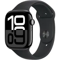 Apple Watch Series 10 4G 46mm Aluminium med Sport Band S/M - Svart