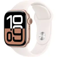 Apple Watch Series 10 4G 42mm Aluminium med Sport Band M/L - Roséguld