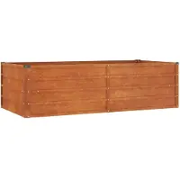 vidaXL Förhöjt Planteringskärl, Rostig, 160X80X45 Cm, Cortenstål
