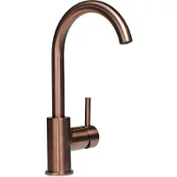 BLUE LABEL tvättställsblandare utan bottenventil - kallstartfunktion & 3/8 anslutningsslangar - borstad brons