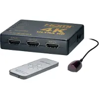MaxTrack CS 1-5 L HDMI-Switch med fjärrkontroll Svart