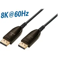 MaxTrack DisplayPort / Fiberoptik Anslutningskabel DisplayPort-kontakt, DisplayPort-kontakt 10.00 m Svart C 509-10 ML 8K UHD DisplayPort-kabel