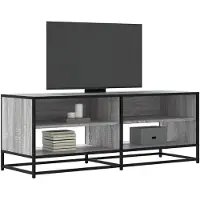 vidaXL Tv-bänk grå sonoma 120,5x40x46 cm konstruerat trä och metall
