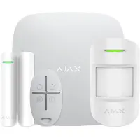 Ajax StarterKit, Vit, GSM, Sms, 868 - 868.6 MHz, 1700 m, RF Trådlös, AES
