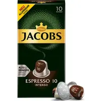 Jacobs ESPRESSO 10 INTENSO, Kaffekapslar, Espresso, Nespresso, 10 koppar, Låda
