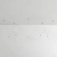 SFORZIN Design pendellampa Aladino, dimbar, Genomskinlig / transpare, Vardagsrum / matsal, Glas, Design, Pendellampa
