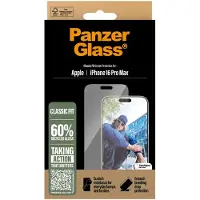 PanzerGlass iPhone 16 Pro Max Classic Fit Skärmskydd - 9H
