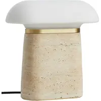 Woud Bordslampa , dimbara, Beige, Vardagsrum, Sten