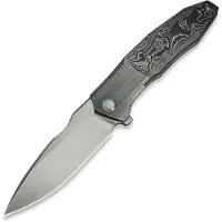 We Knife Archeozoic WE23091-2 Satin, Aluminum Foil Carbon Inlay, pocket knife