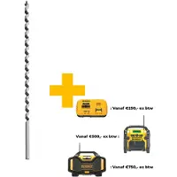DeWalt DT4636-QZ, Borr, Augerborr, Högerrotation, 1,2 cm, 380 mm, Trä