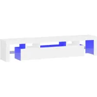vidaXL Tv-bänk med LED-belysning vit 200x36,5x40 cm