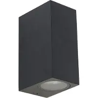 QAZQA Modern vägglampa svart 2-ljus IP44 - Baleno