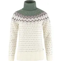 Fjällräven - Tröjor dam - Övik Knit Roller Neck W Chalk White Patina Green för UnisexUll - Storlek XS - Vit