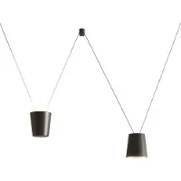 Kdln Design pendellampa Sling, dimbar, Svart, Vardagsrum / matsal, Aluminium / grå / zink, Design, Pendellampa