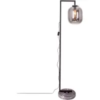 By Rydens Golvlampa , Leola, Svart, Vardagsrum, Glas