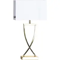 By Rydens Bordslampa Omega 52 cm mässing/vit 2829610-5000